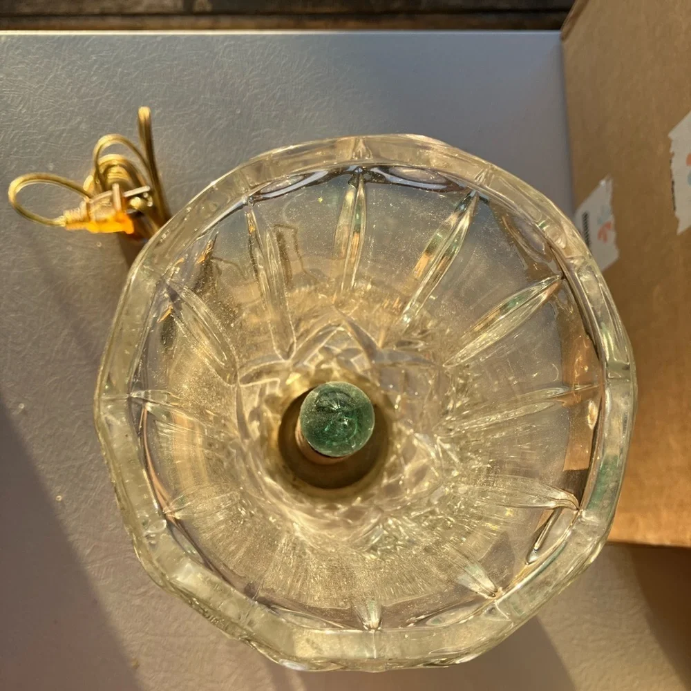 Vintage Crystal Cut Table Lamp 1950-1960s